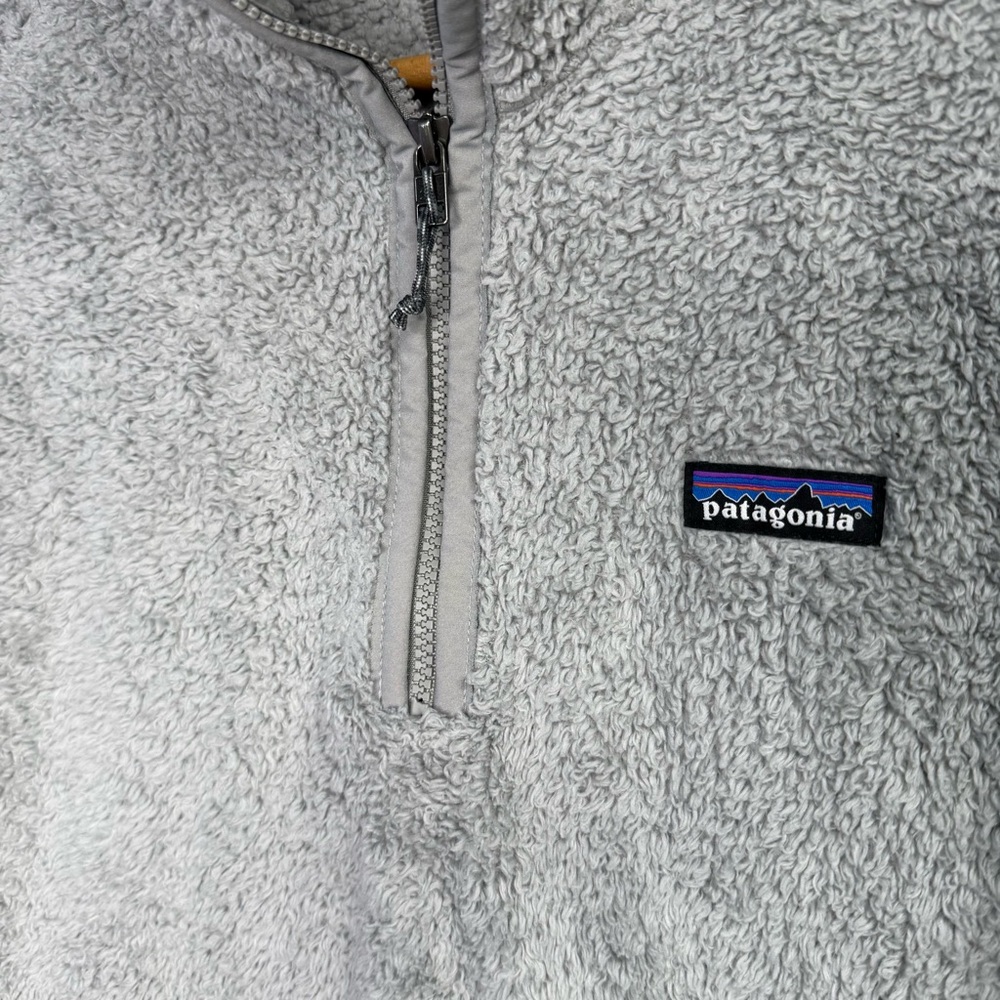 Patagonia Los Gatos Fleece 1/4 Zip Pullover Jacket Women's Medium Light Grey - Picture 2 of 6